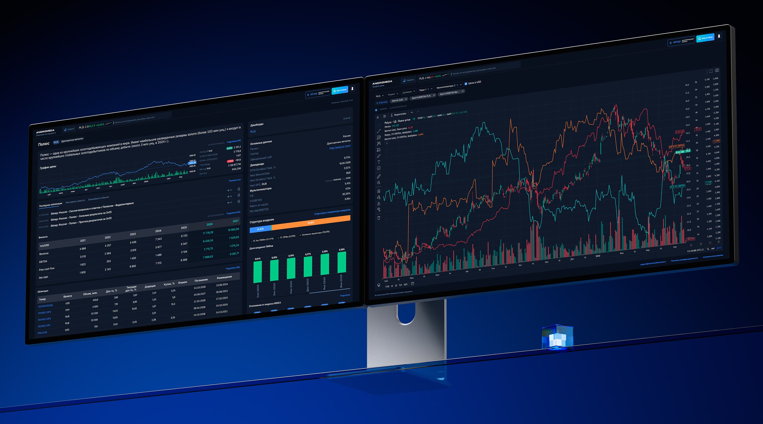Интерфейс информационно-аналитической платформы Андромеда